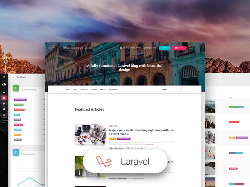 laravel website template